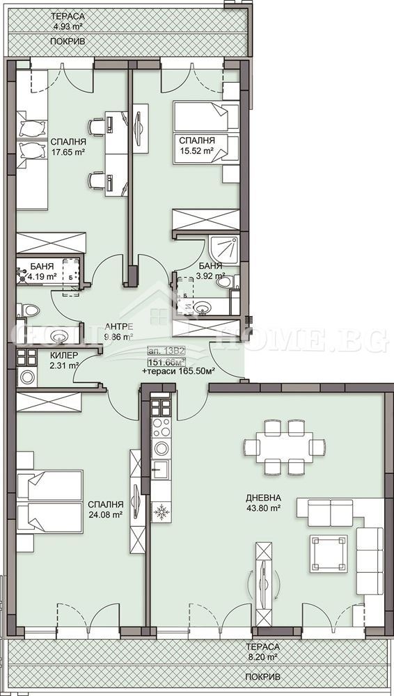 На продаж  3 кімнатна Пловдив , Гагарин , 170 кв.м | 72118346 - зображення [3]