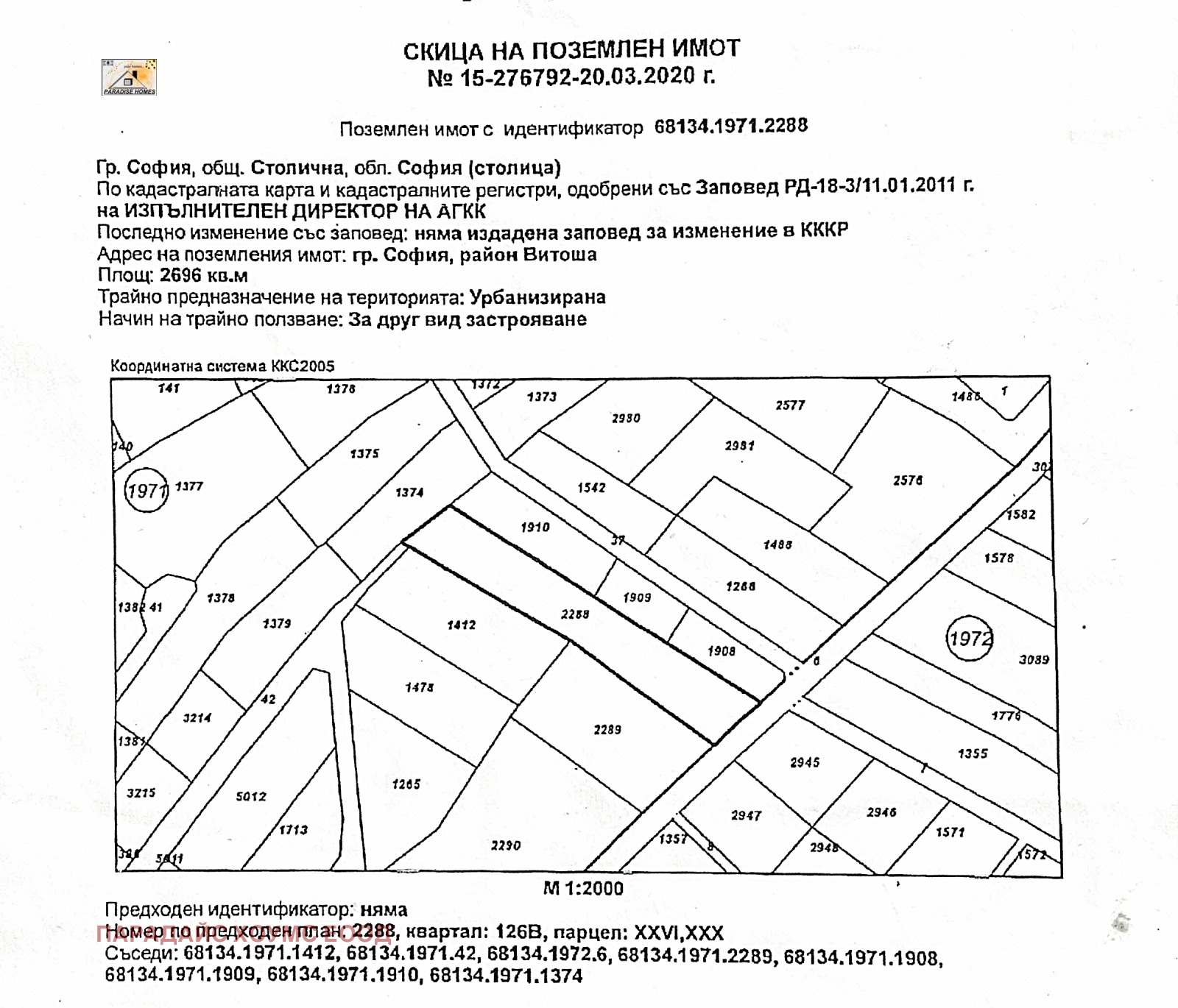 Продава ПАРЦЕЛ, гр. София, Драгалевци, снимка 2 - Парцели - 47217895