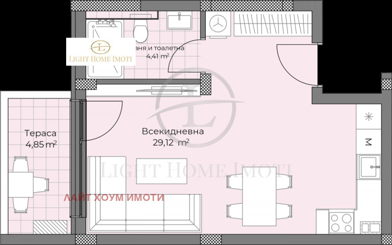 Til salgs  Studio Plovdiv , Ostromila , 53 kvm | 68277107 - bilde [5]