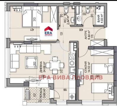 Продава 3-СТАЕН, гр. Пловдив, Гагарин, снимка 2 - Апартаменти - 52827481