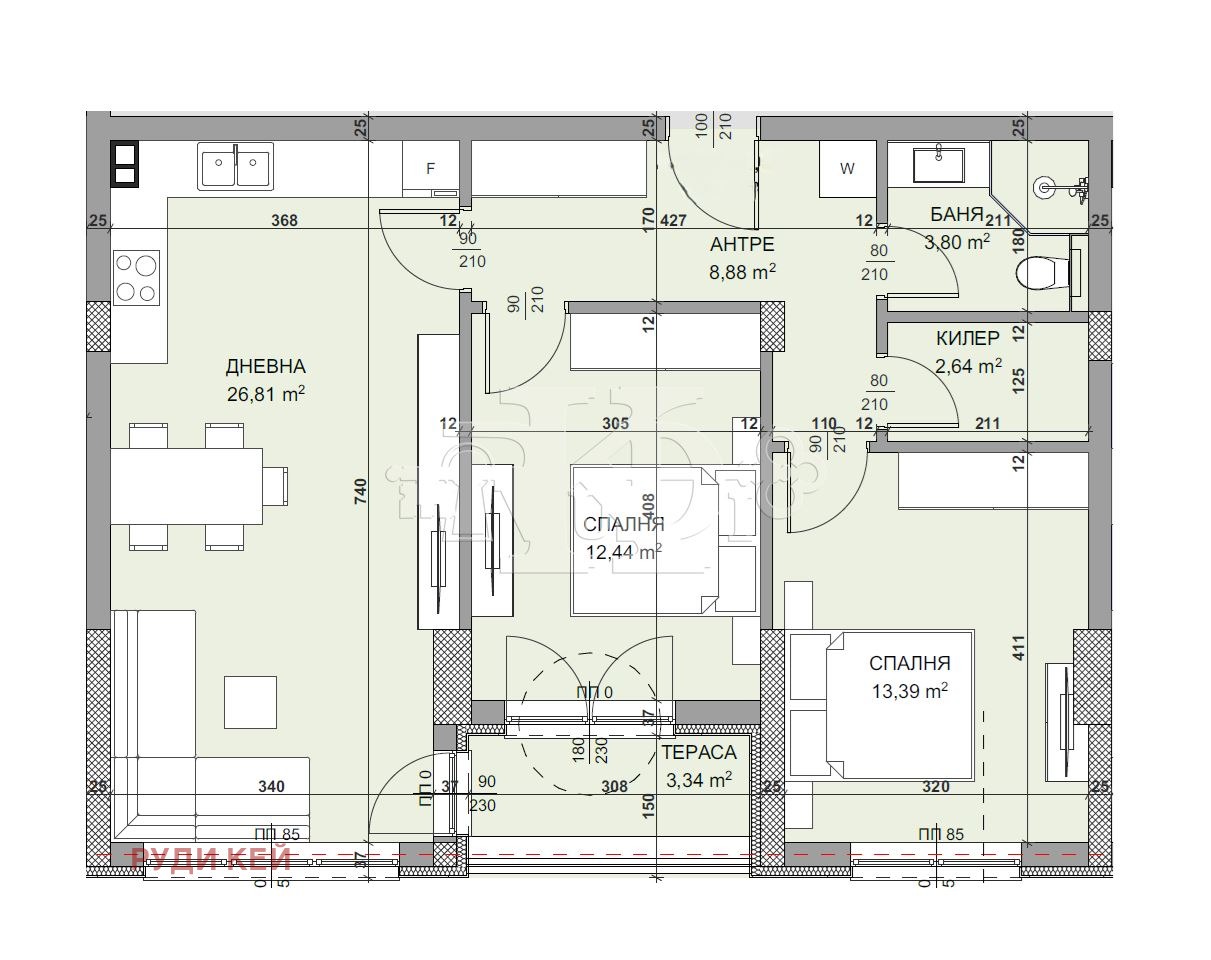 Продава 3-СТАЕН, гр. Варна, Кайсиева градина, снимка 2 - Апартаменти - 54344063