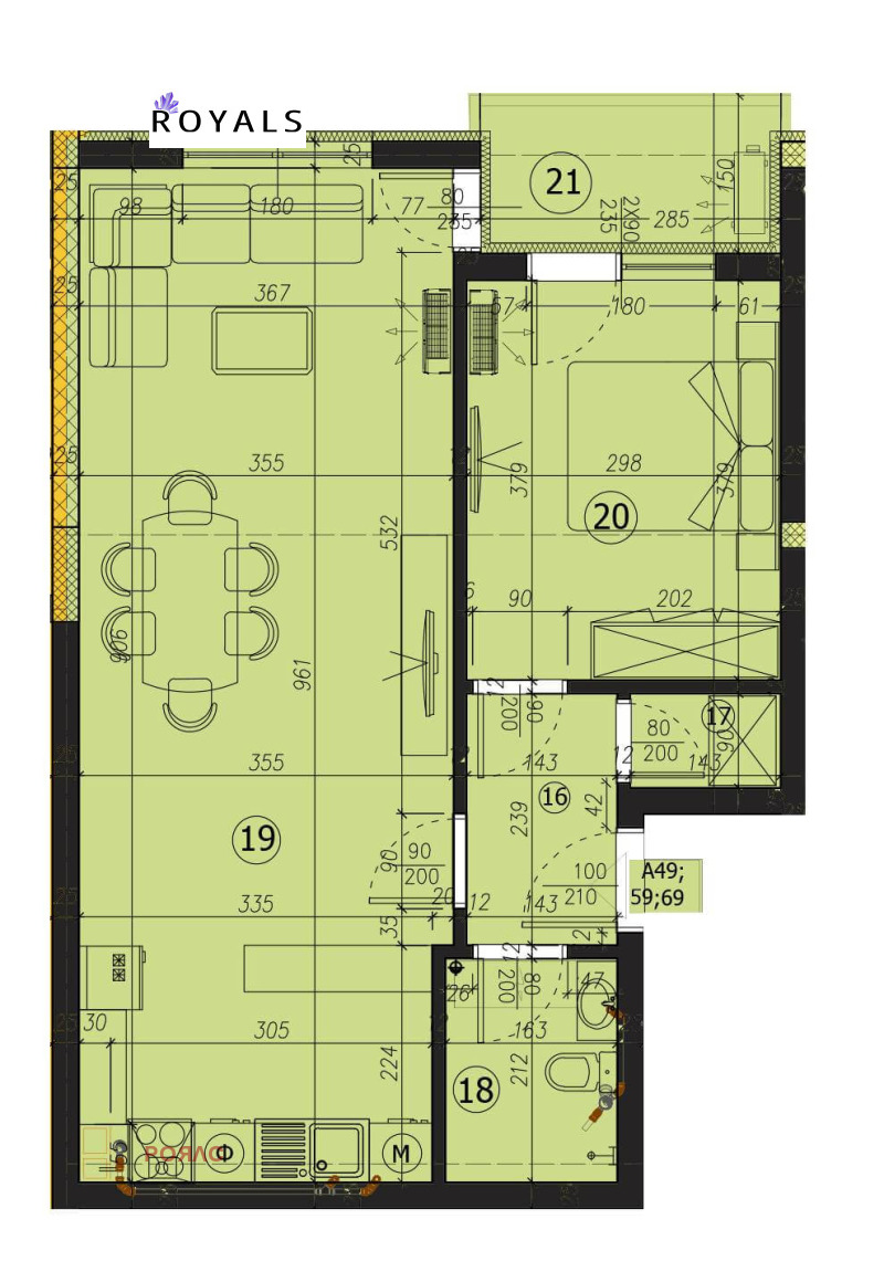 In vendita  1 camera da letto Varna , Vladislav Varnenchik 1 , 77 mq | 58239280 - Immagine [2]