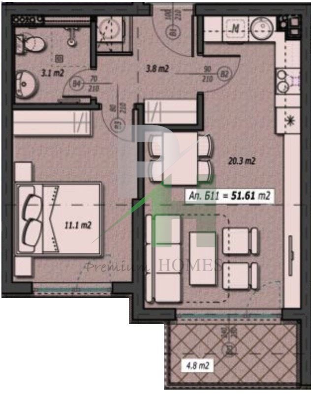 Продава 2-СТАЕН, гр. София, Малинова долина, снимка 3 - Aпартаменти - 47039803