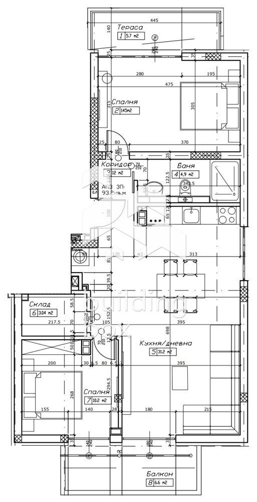 Продава 3-СТАЕН, гр. София, Малинова долина, снимка 5 - Aпартаменти - 47698991