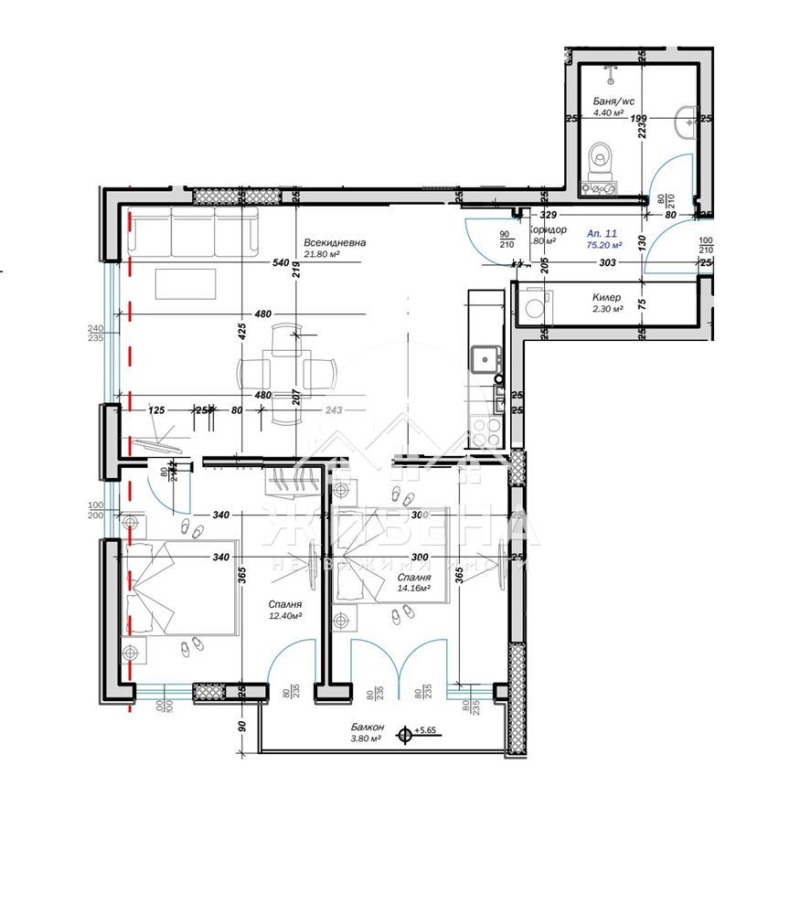 Til salg  2 soveværelser Varna , Kajsieva gradina , 86 kvm | 31483889 - billede [4]