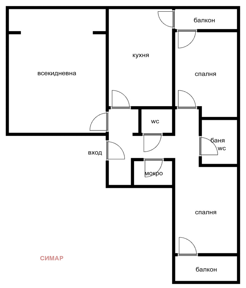 Продается  3 спальни София , Лагера , 99 кв.м | 41623622 - изображение [14]