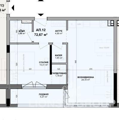 Продается  1 спальня Варна , Изгрев , 73 кв.м | 99604942