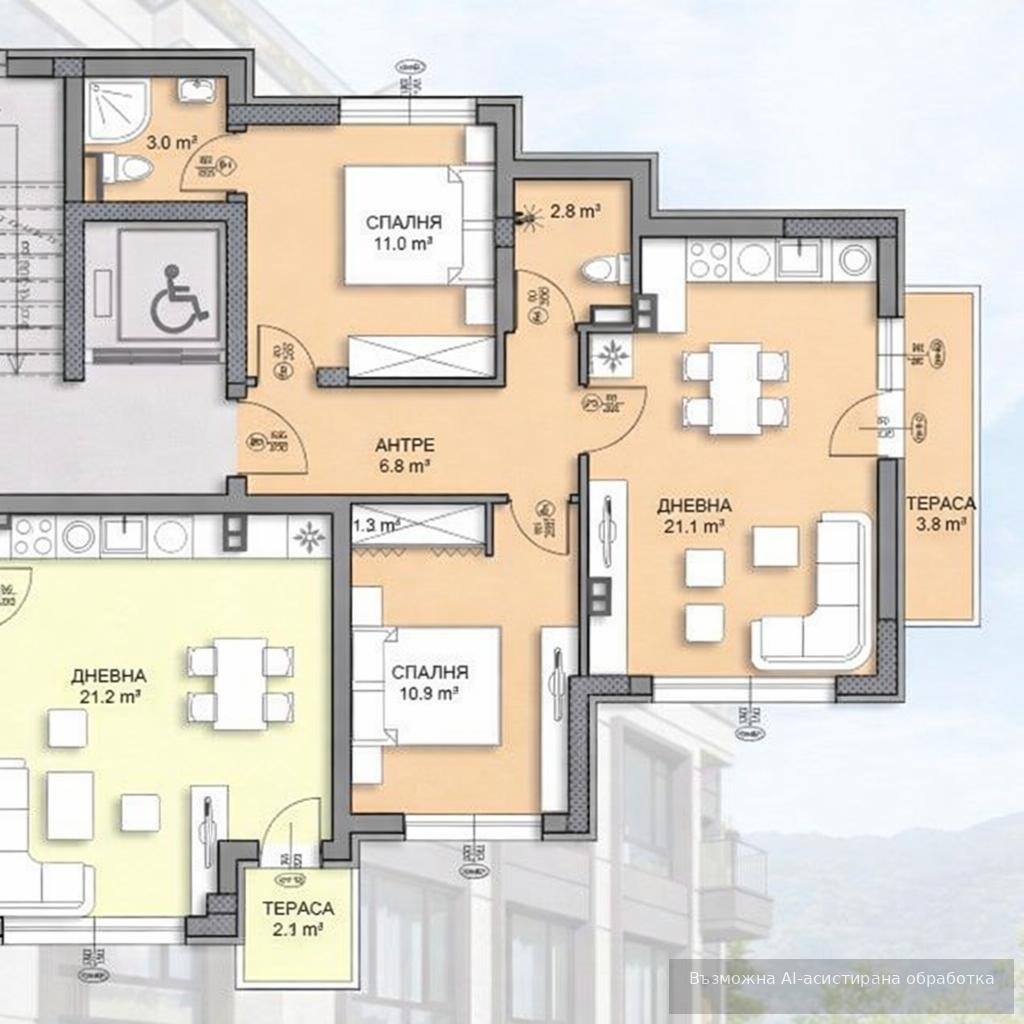 Продава 3-СТАЕН, гр. София, Дървеница, снимка 3 - Апартаменти - 55627464