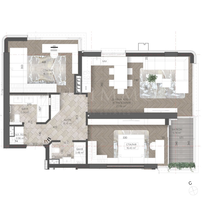 Zu verkaufen  2 Schlafzimmer Sofia , Mladost 3 , 123 qm | 22867063 - Bild [2]