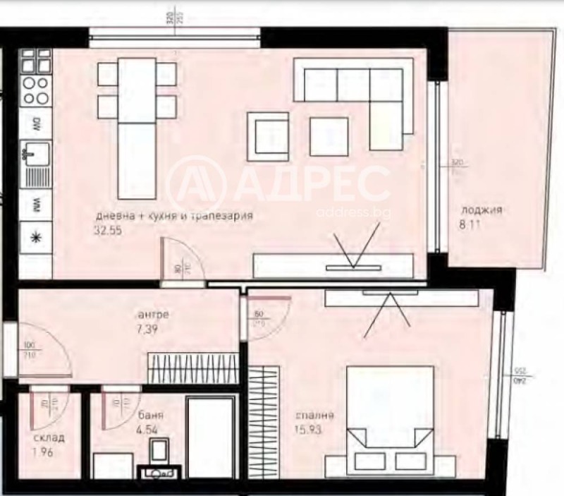 Myytävänä  1 makuuhuone Sofia , Slavija , 104 neliömetriä | 38382015 - kuva [5]