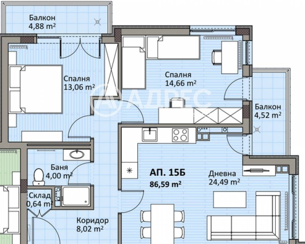 Продава 3-СТАЕН, гр. София, Надежда 2, снимка 4 - Апартаменти - 54792225