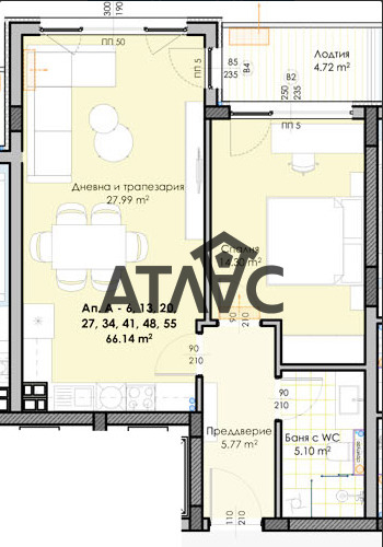Продава 2-СТАЕН, гр. Пловдив, Гагарин, снимка 3 - Апартаменти - 53313064