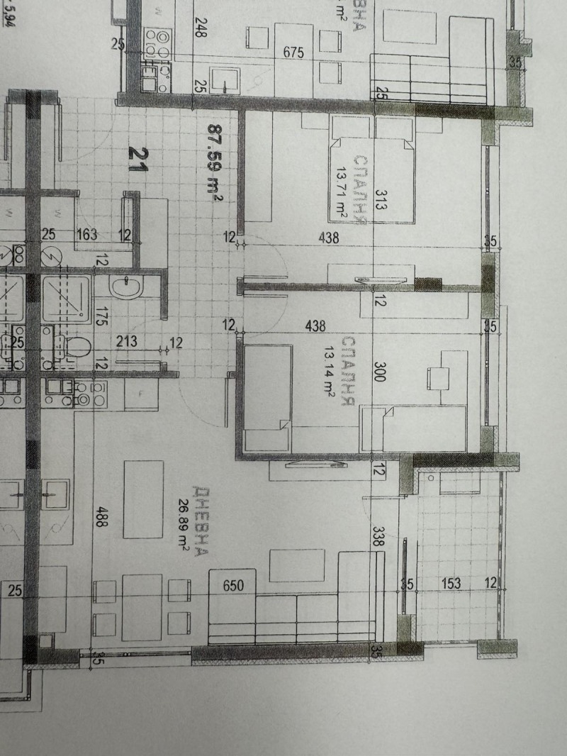 Продаја  2 спаваће собе Стара Загора , Самара 3 , 107 м2 | 42485767 - слика [2]