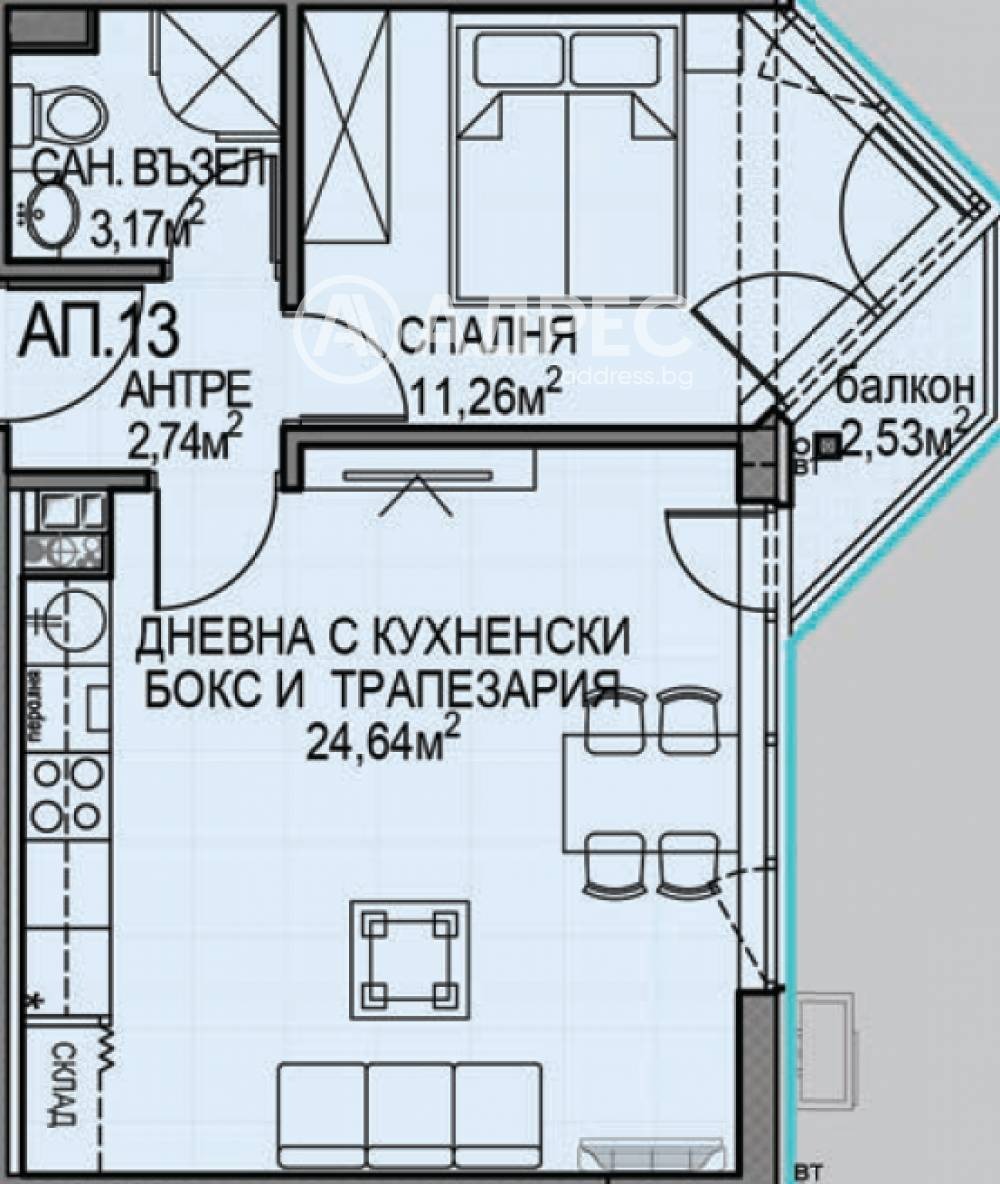 Продава 2-СТАЕН, гр. София, Обеля 2, снимка 4 - Апартаменти - 54042031