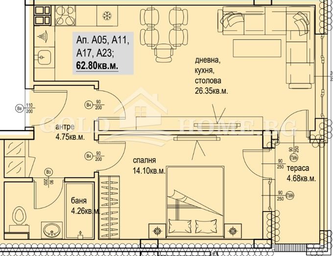 Продава 2-СТАЕН, гр. Пловдив, Кършияка, снимка 4 - Апартаменти - 54299045