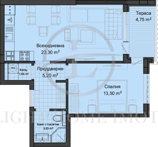 Продава 2-СТАЕН, гр. Пловдив, Гагарин, снимка 12 - Апартаменти - 56304876
