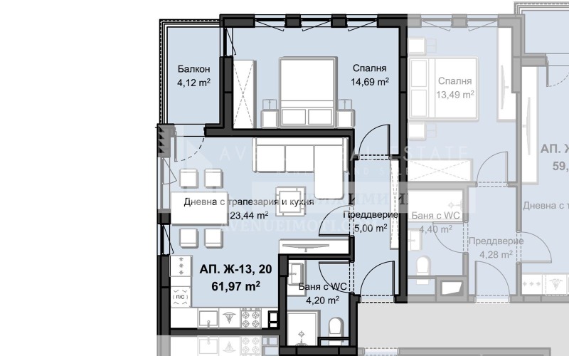 De vânzare  1 dormitor Plovdiv , Hristo Smirnensci , 79 mp | 79151533 - imagine [2]