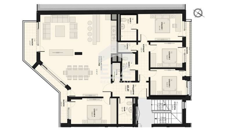 Myytävänä  3+ makuuhuone Sofia , Lagera , 215 neliömetriä | 89763325 - kuva [6]