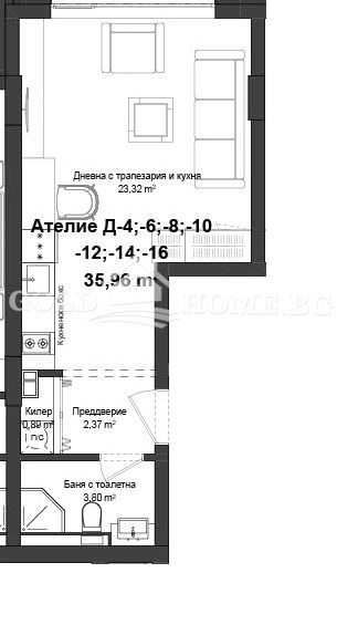 Продава 1-СТАЕН, гр. Пловдив, Гагарин, снимка 2 - Aпартаменти - 49490054