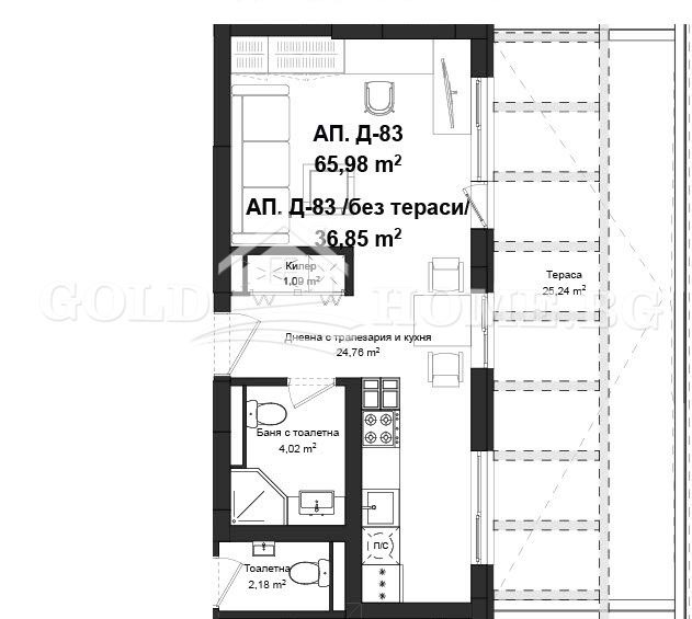 Продава  1-стаен град Пловдив , Гагарин , 43 кв.м | 14976929 - изображение [5]