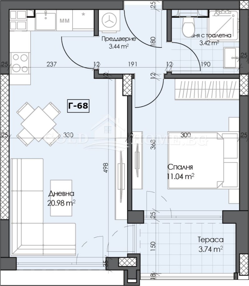 Продава 2-СТАЕН, гр. Пловдив, Гагарин, снимка 4 - Апартаменти - 53521751