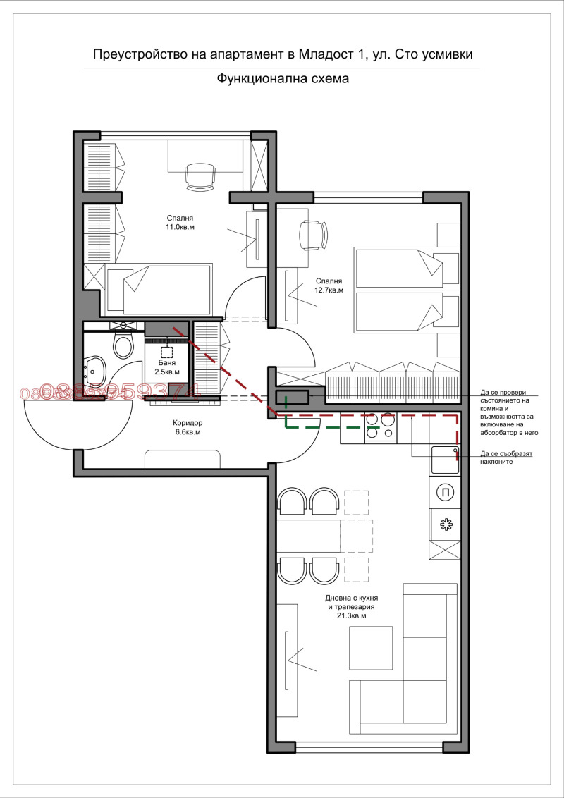 Продава 3-СТАЕН, гр. София, Младост 1, снимка 2 - Aпартаменти - 49320958