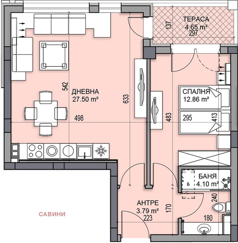 Продава 2-СТАЕН в град Пловдив, Гагарин - 73 кв.м / 106 500 € » 208 295.90 лв., САВИНИ