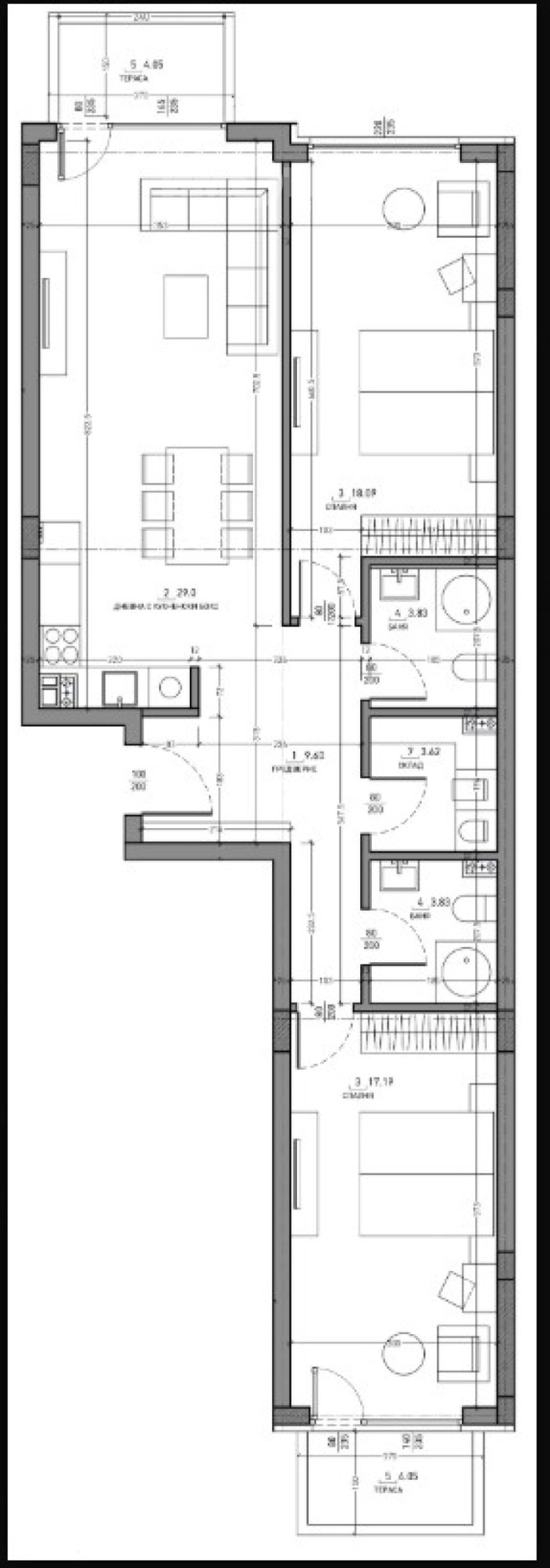 Till salu  2 sovrum Sofia , Malinova dolina , 130 kvm | 11394143 - bild [4]