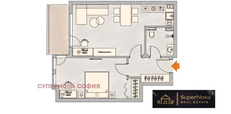 Продава 2-СТАЕН, гр. София, Малинова долина, снимка 7 - Aпартаменти - 47267869