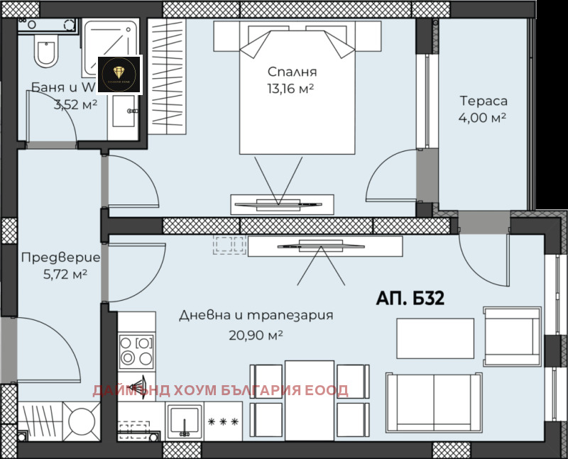 Na sprzedaż  1 sypialnia Plowdiw , Peszczersko szose , 68 mkw | 43760001 - obraz [2]