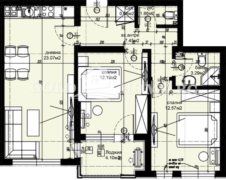 Myytävänä  2 makuuhuonetta Plovdiv , Hristo Smirnenski , 91 neliömetriä | 15561498 - kuva [2]