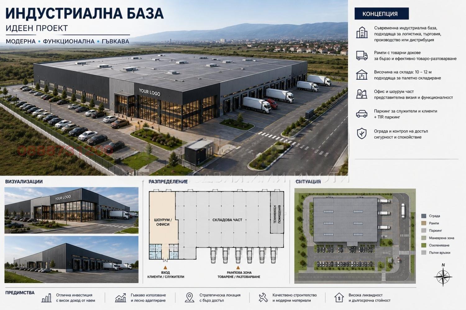 Продава ПАРЦЕЛ, гр. Пловдив, Индустриална зона - Юг