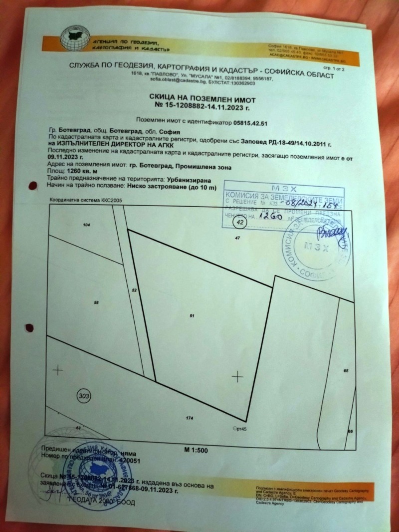 Продава ПАРЦЕЛ в област София, гр. Ботевград - 1260 кв.м / 85 000 € » 166 245.55 лв., НОВА СОФИЯ