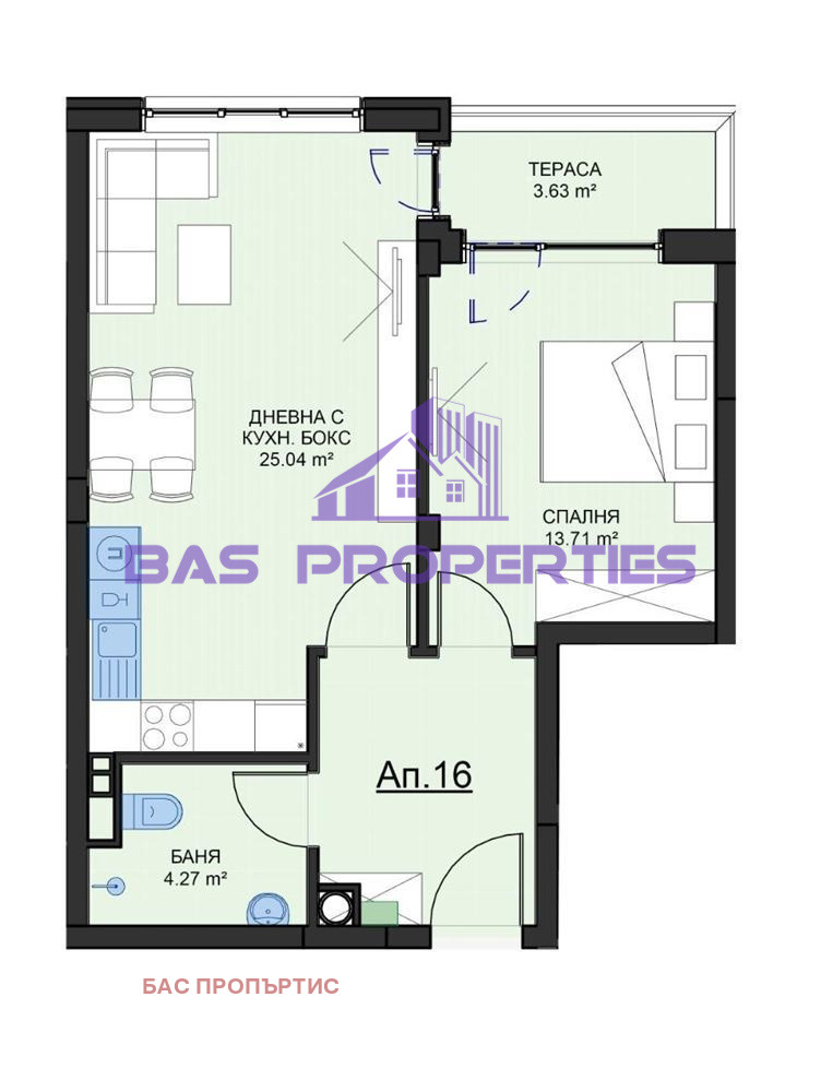 Zu verkaufen  1 Schlafzimmer Sofia , Malinowa dolina , 77 qm | 44189890