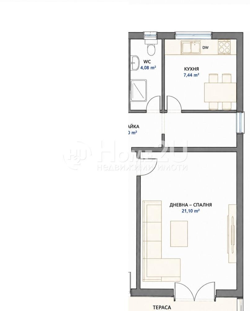 Продава 1-СТАЕН, гр. София, Овча купел, снимка 2 - Апартаменти - 54975571