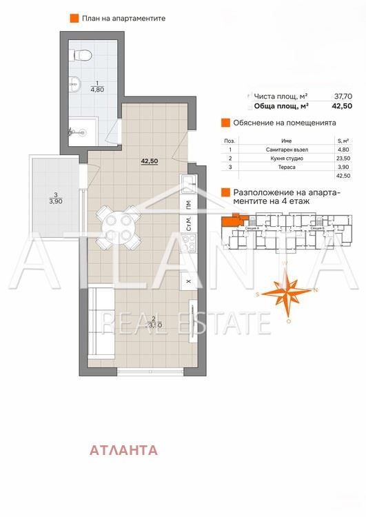 Продава 1-СТАЕН, гр. Варна, к.к. Чайка, снимка 4 - Апартаменти - 52612132
