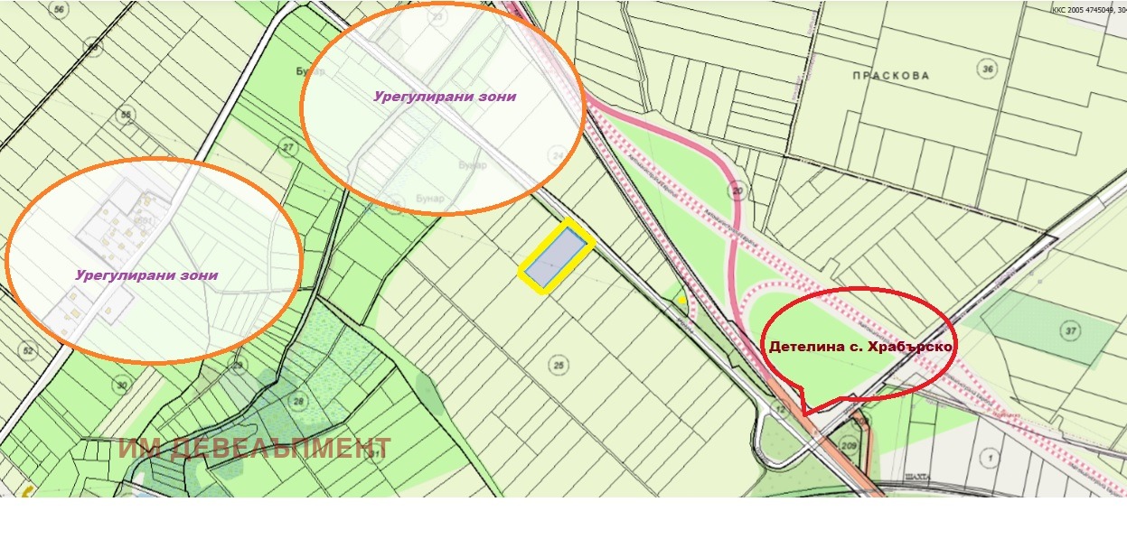 Продава ПАРЦЕЛ, с. Храбърско, област София област, снимка 2 - Парцели - 50889672