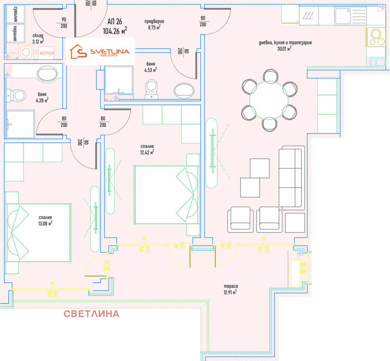Na prodej  2 ložnice Sofia , Malinova dolina , 125 m2 | 31242305