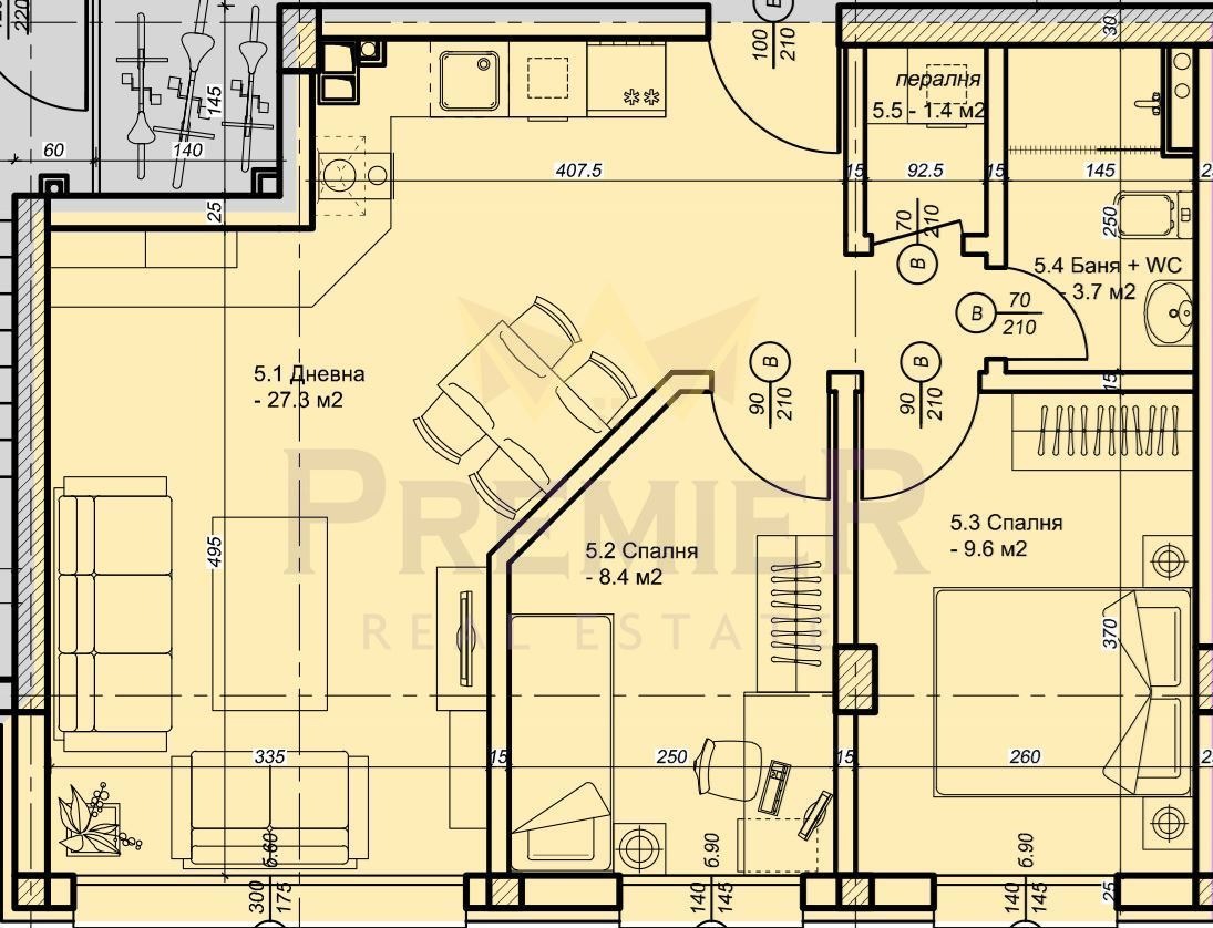 Продава 3-СТАЕН, гр. София, Хаджи Димитър, снимка 12 - Апартаменти - 53767205