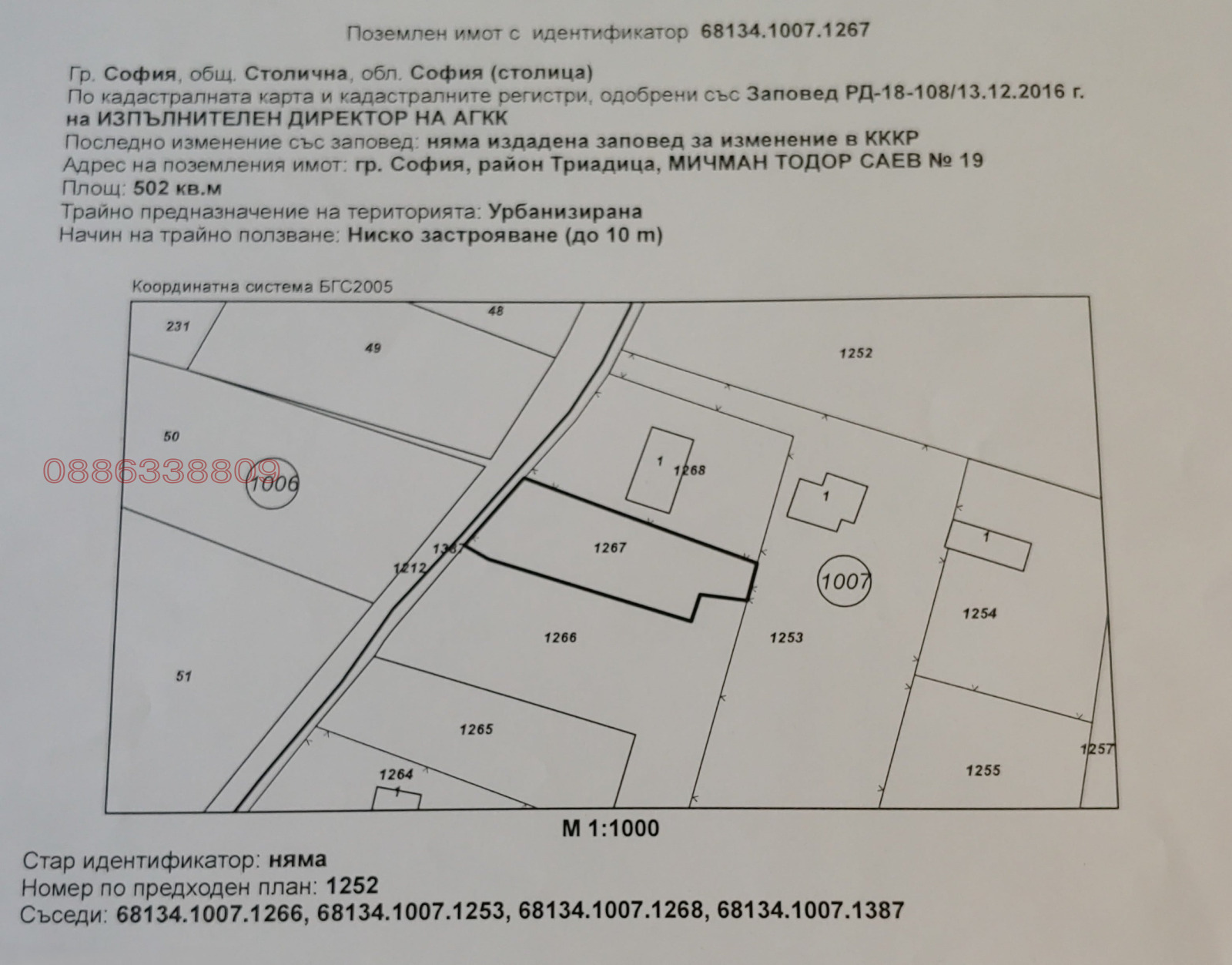 Продава ПАРЦЕЛ, гр. София, Кръстова вада, снимка 2 - Парцели - 53752840