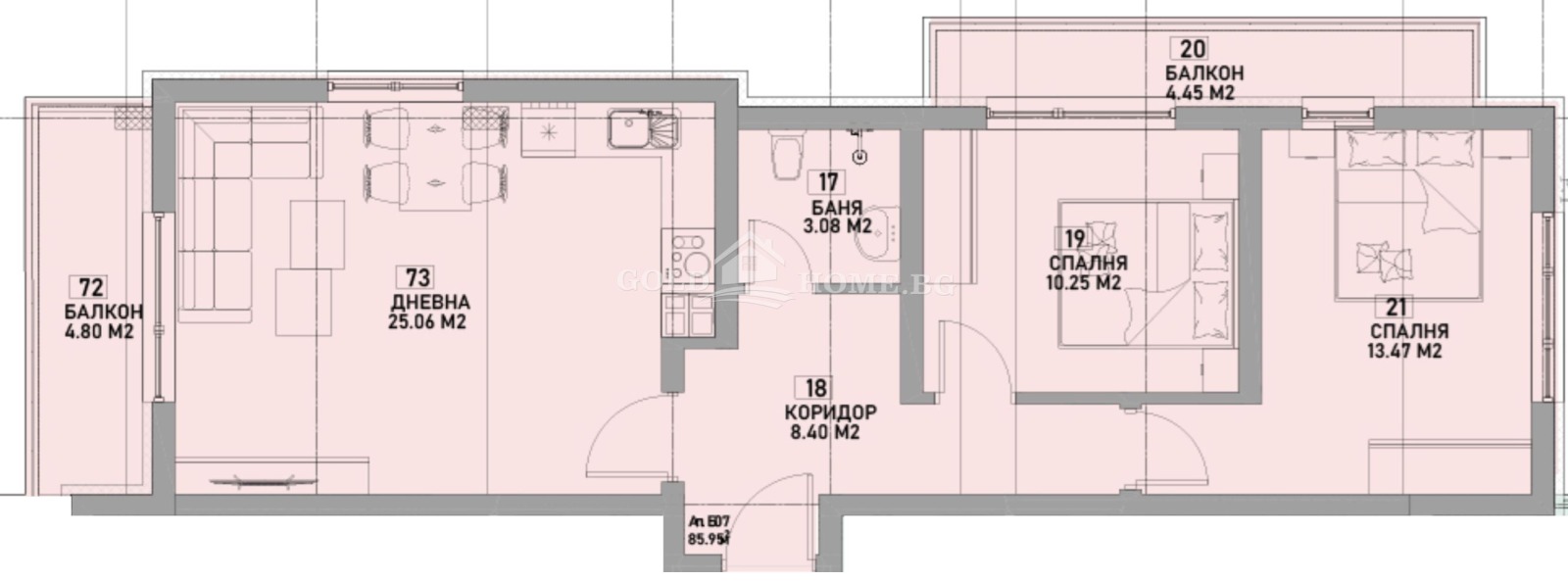 Продава 3-СТАЕН, гр. Пловдив, Южен, снимка 2 - Апартаменти - 56192235