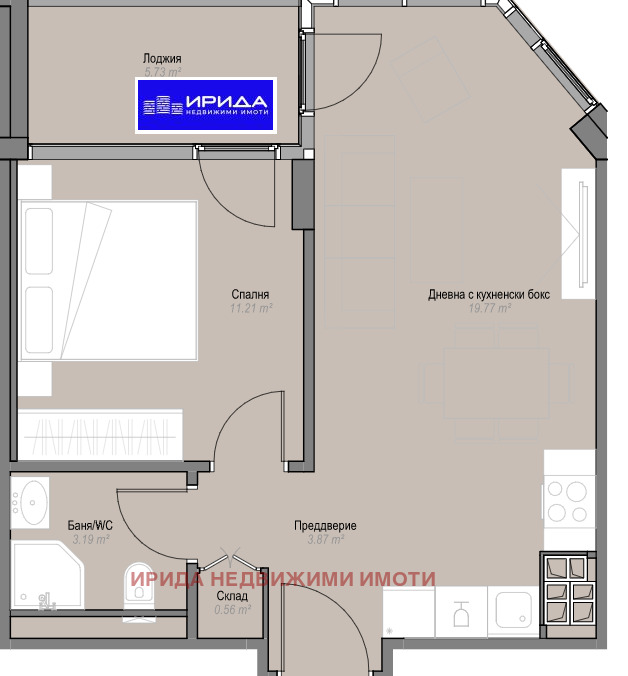 Продаја  1 спаваћа соба Софија , Обориште , 61 м2 | 84064453