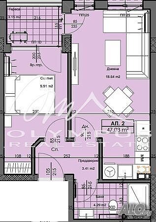 For Sale  1 bedroom Plovdiv , Gagarin , 56 sq.m | 30764733 - image [2]