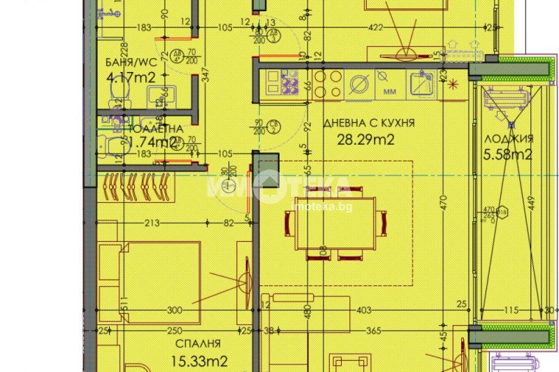 Til salgs  2 soverom Plovdiv , Trakija , 117 kvm | 51918436 - bilde [3]