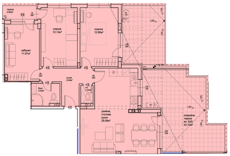 En venta  3 dormitorios Plovdiv , Jristo Smirnenski , 161 metros cuadrados | 87879400 - imagen [2]