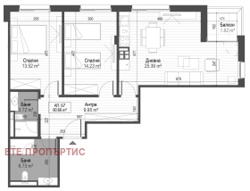 2 chambres Zona B-18, Sofia 1