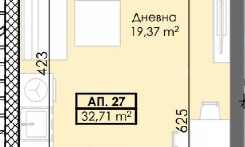 Продава 1-СТАЕН, гр. Пловдив, Тракия, снимка 2 - Aпартаменти - 48675361