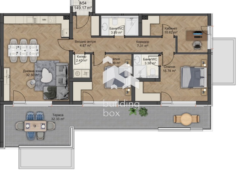 Продава 3-СТАЕН, гр. Пловдив, Коматевски възел, снимка 2 - Апартаменти - 53335000