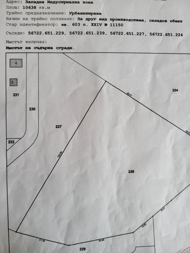 Продава ПАРЦЕЛ, гр. Плевен, Индустриална зона - Запад
