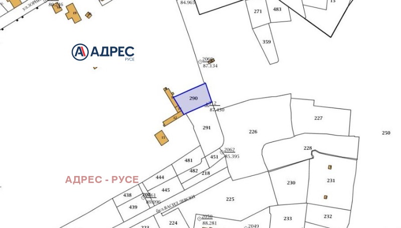 Продава ПАРЦЕЛ в град Русе, Чародейка - Север - 1195 кв.м / 53 500 € » 104 636.91 лв., АДРЕС - РУСЕ